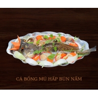 Cá Bống Mú Hấp Bún Nấm