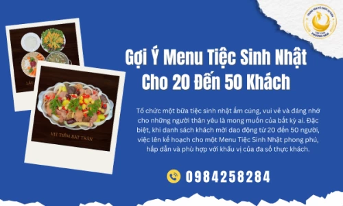 Gợi Ý Menu Tiệc Sinh Nhật Cho 20 Đến 50 Khách